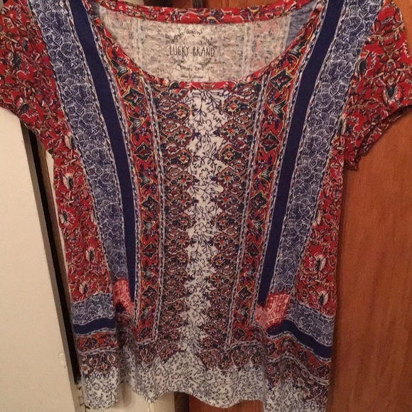 Lucky brand colorful shirt size S small women’s - Picture 5 of 6